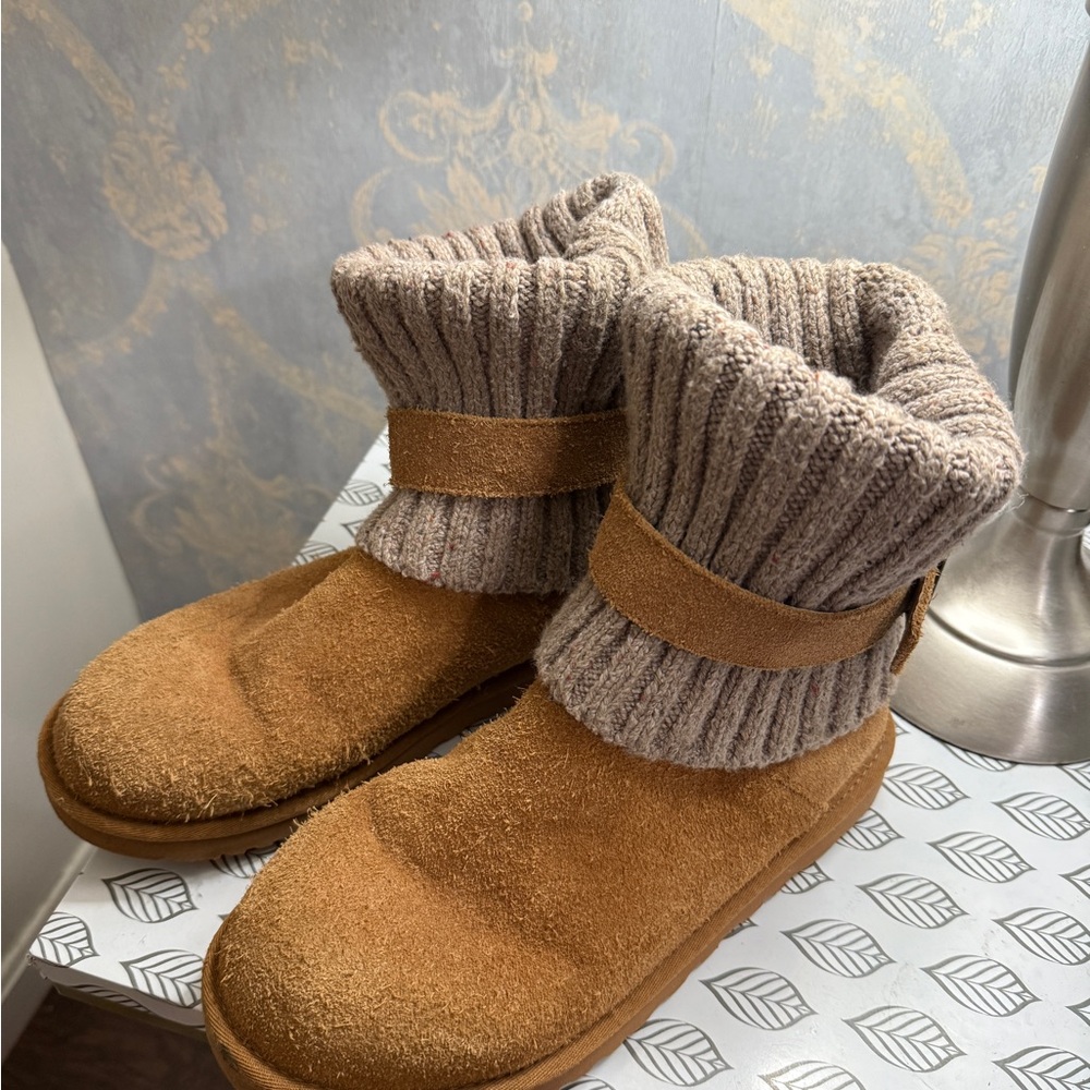 UGG Tan and Cream Ankle Boots